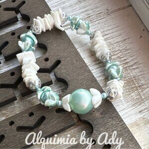 Alquimia White and Mint Bracelet